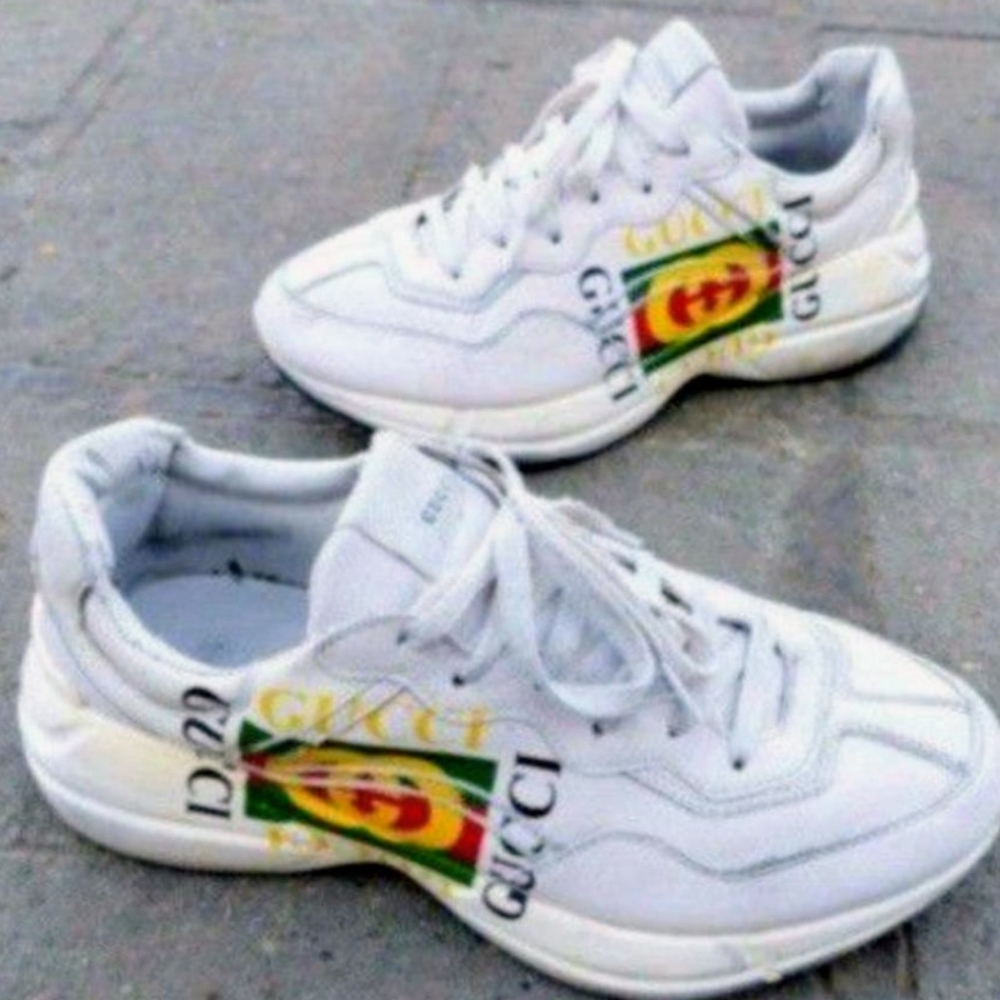 Gucci Rython Sneakers Size 10 - Picture 3 of 9